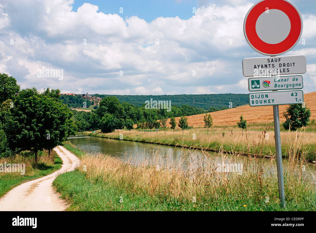 France, Bourgogne, braux, Canal du Bourgogne Banque D'Images