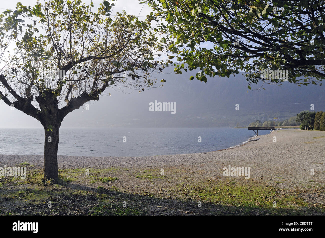 L'Italie, Lago d'Idro (lac d'Idro), Bondone beach Banque D'Images