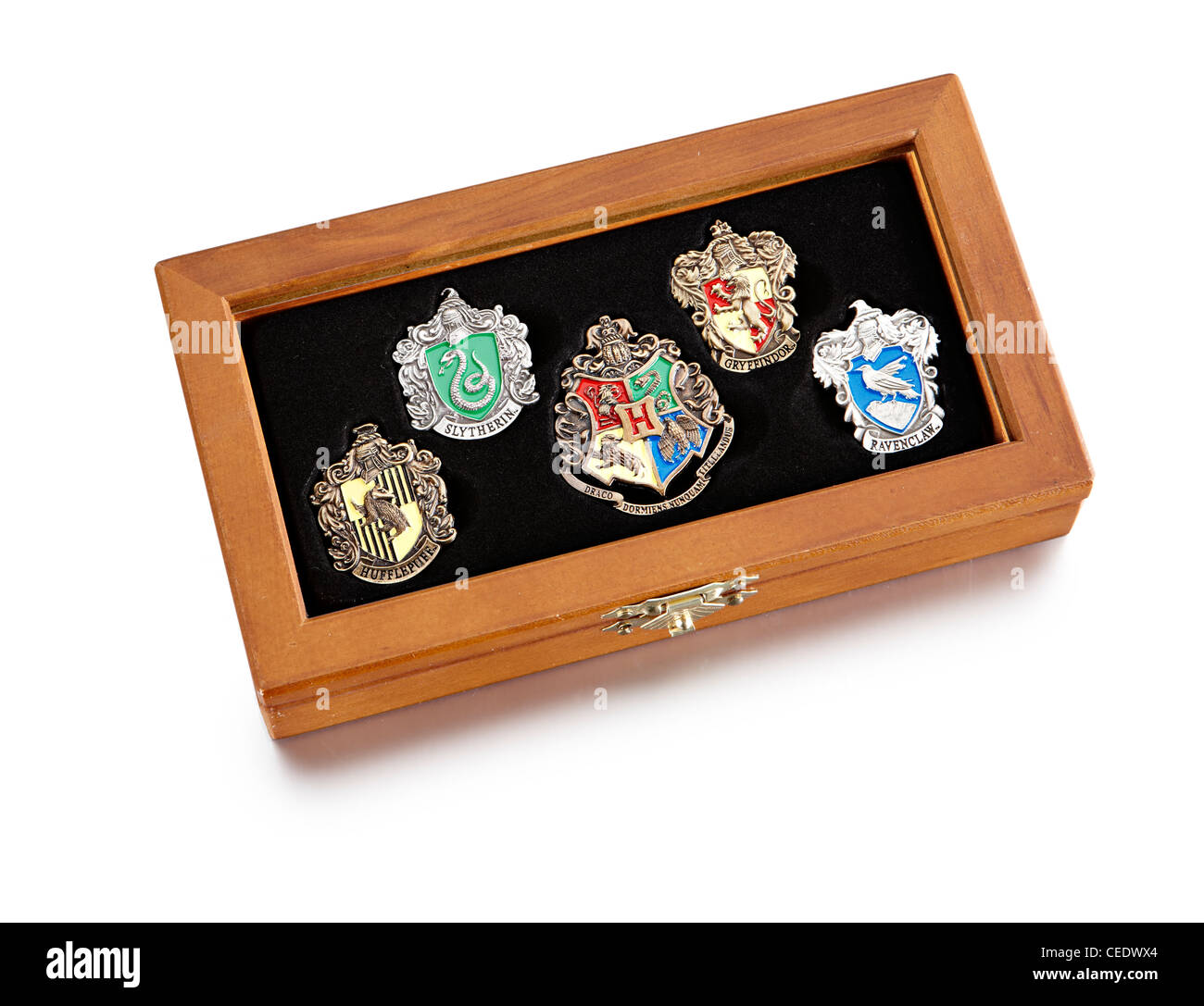 Hogwarts House Pins Harry Potter JK Rowling Banque D'Images