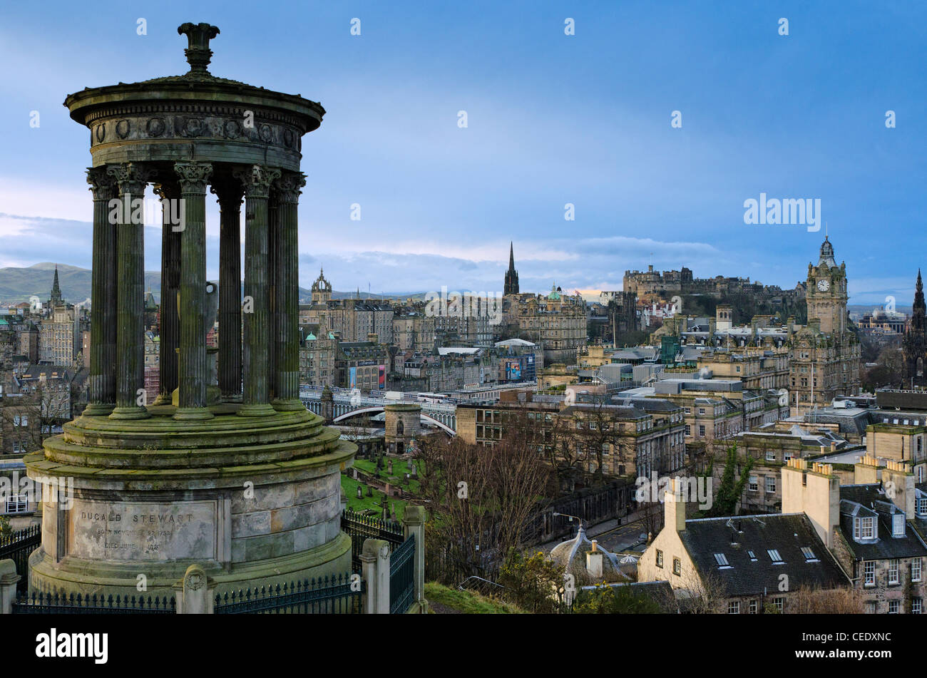 À partir d'Edimbourg Calton Hill Banque D'Images