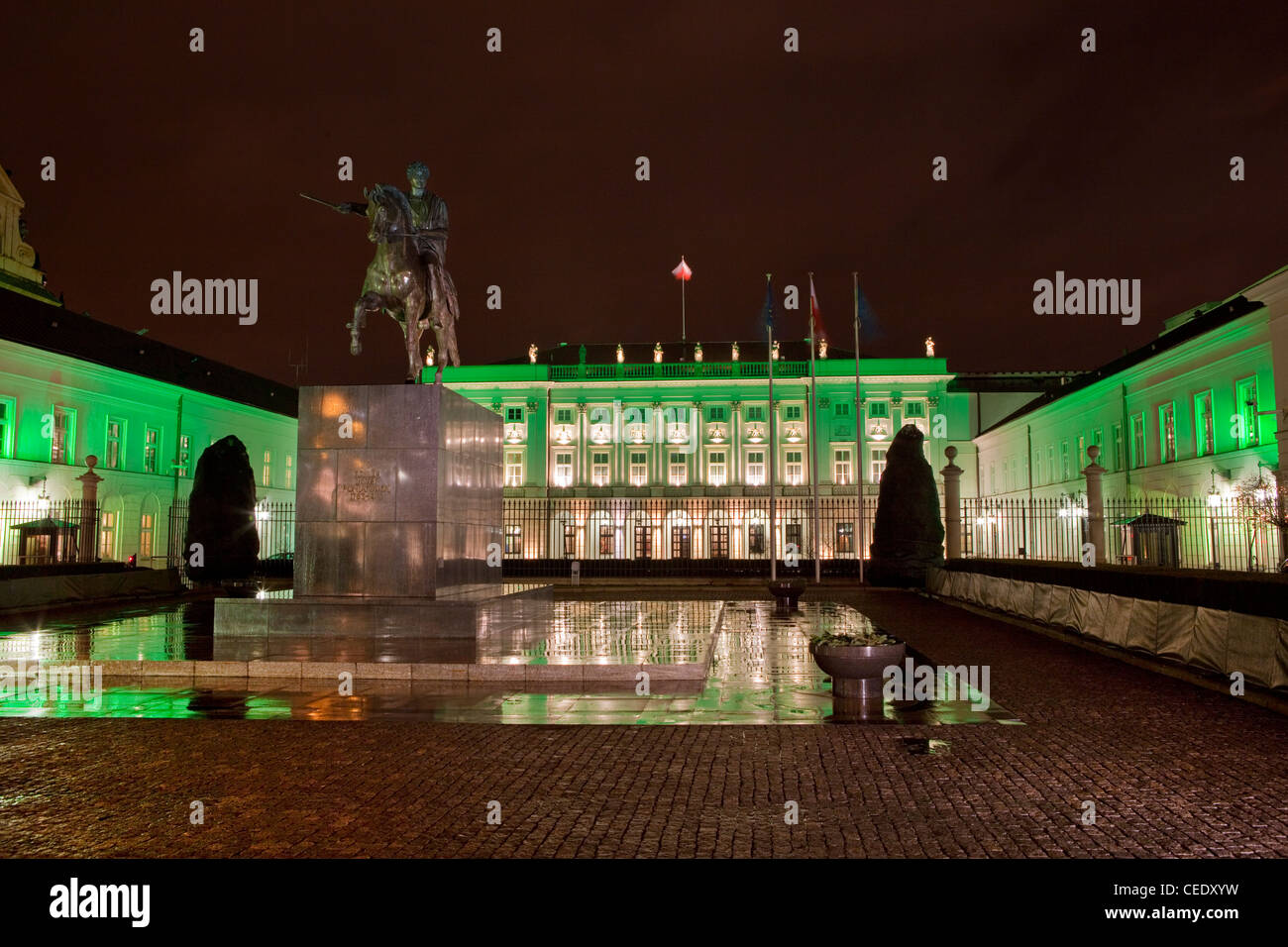 Pologne, Varsovie, le palais présidentiel. (Pałac Prezydencki) Banque D'Images