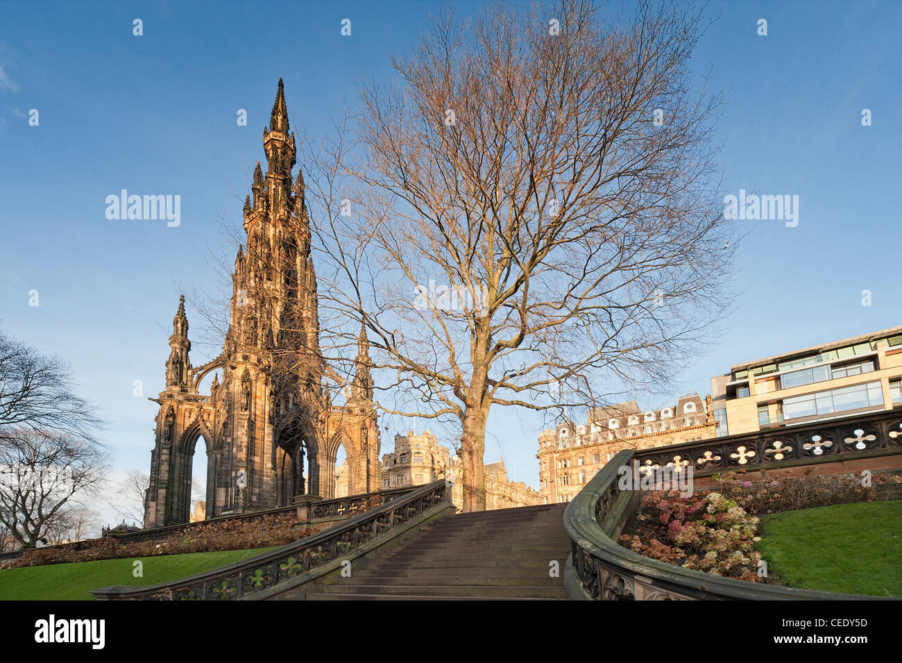 Scott Monument Édimbourg Banque D'Images