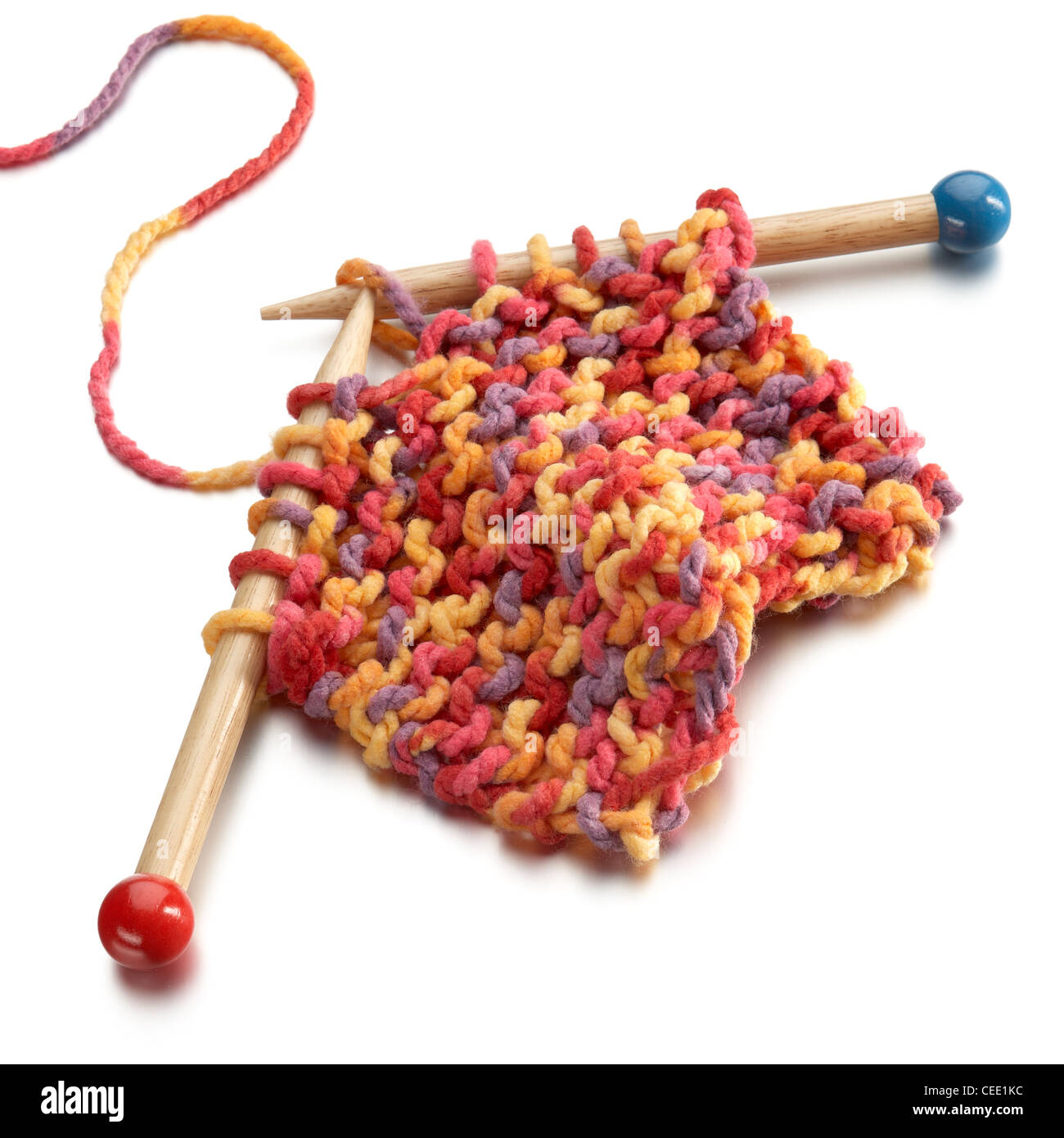 kit de tricotage pour enfant écharpe géante tricot en laine Banque D'Images