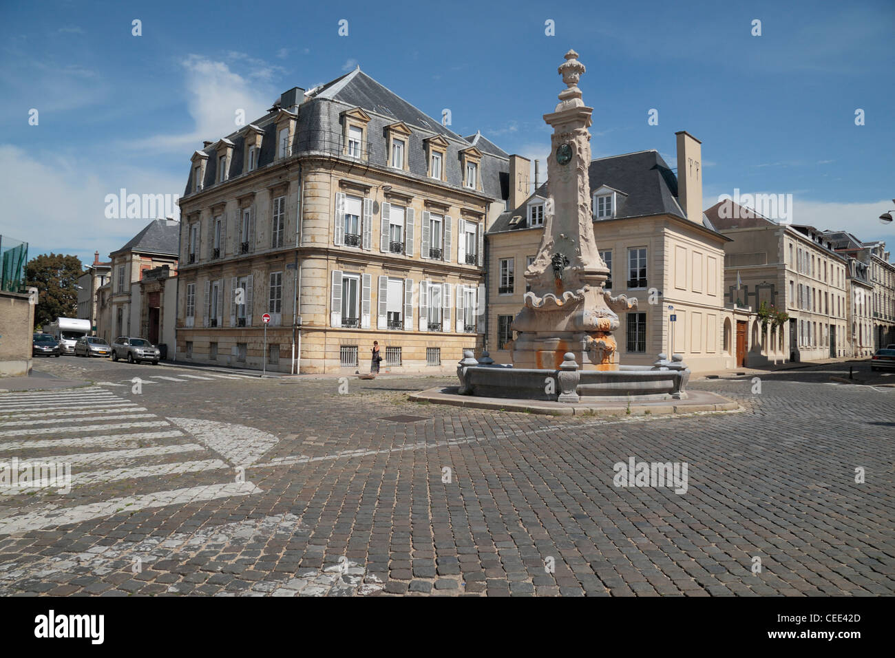 Place et Fontaine Godinot de Reims, Champagne-Ardenne, France. Banque D'Images
