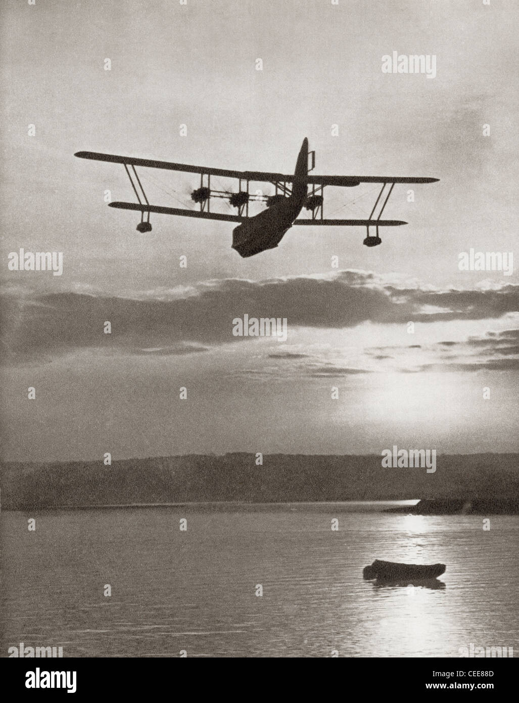 Une classe Imperial Airlines Scipion flying boat c.1931. À partir de l'histoire mouvementée de 25 ans en images, publié en 1935. Banque D'Images