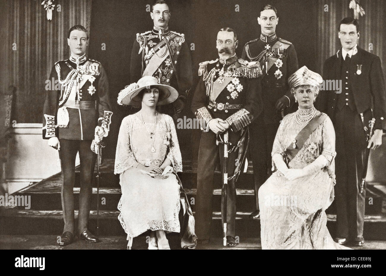 Portrait de groupe de la famille royale britannique Banque D'Images