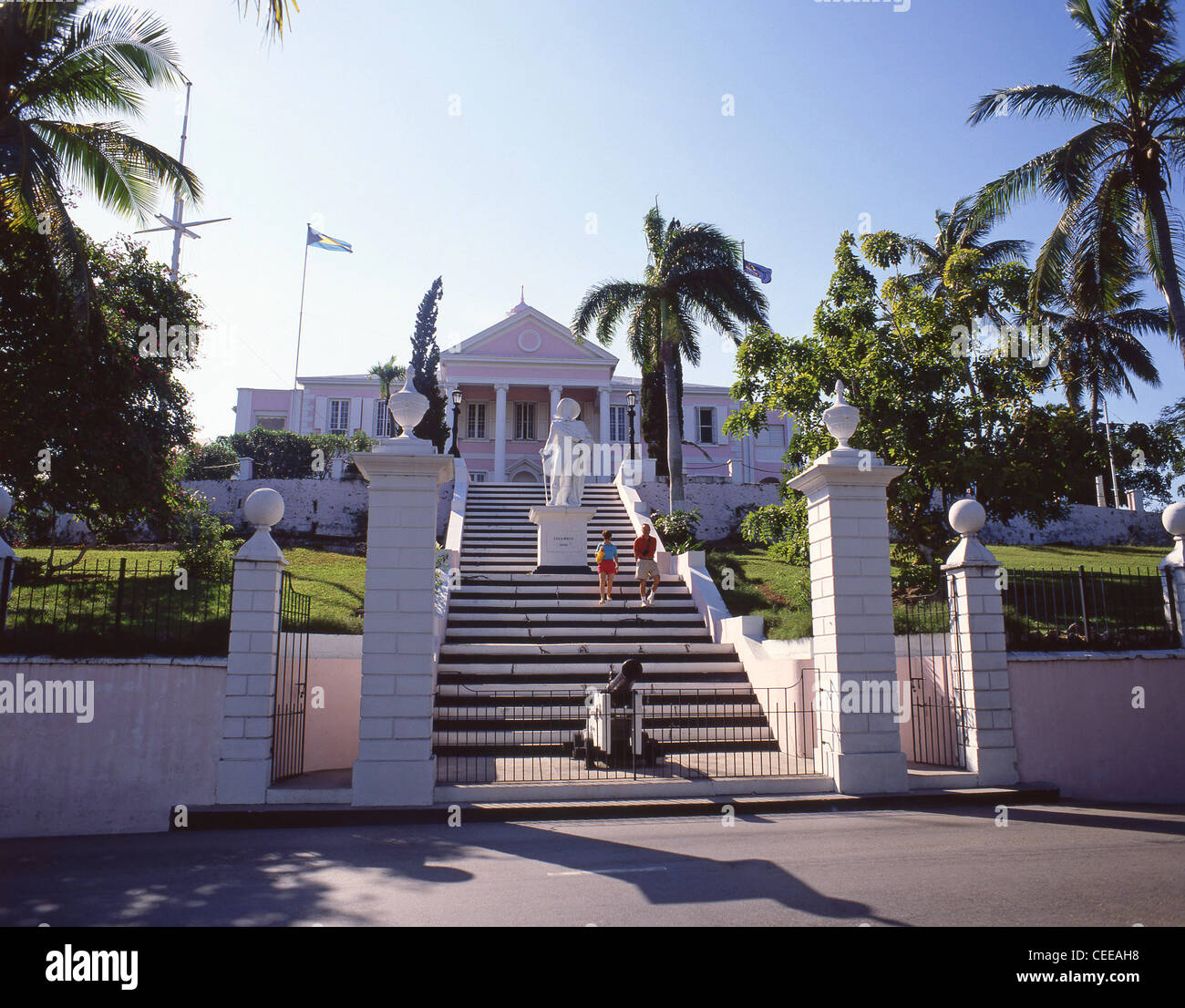 La Maison du gouvernement, ville de Nassau, nouvelle Province Island, Commonwealth des Bahamas Banque D'Images