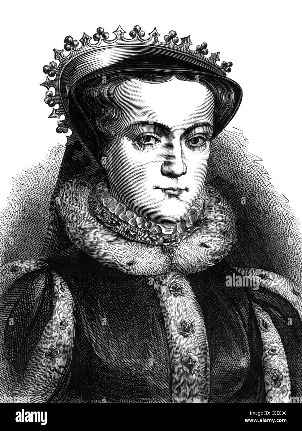 Mary I (la première) La Reine de l'Angleterre de 1553 Banque D'Images