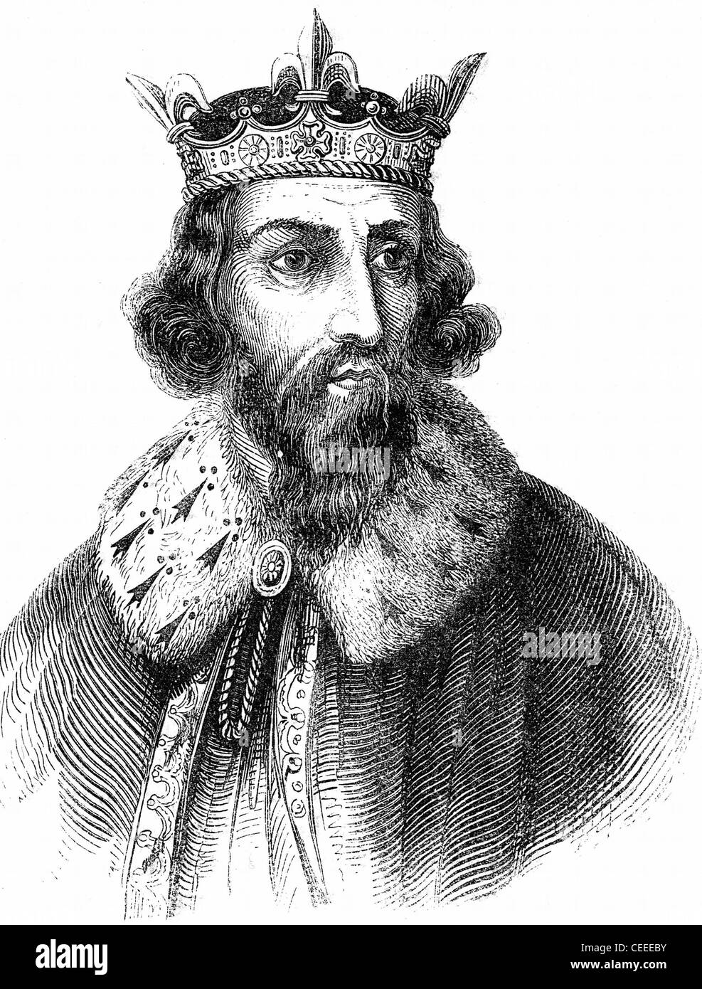 Anglo-saxon Alfred le grand roi du Wessex de 871 Banque D'Images