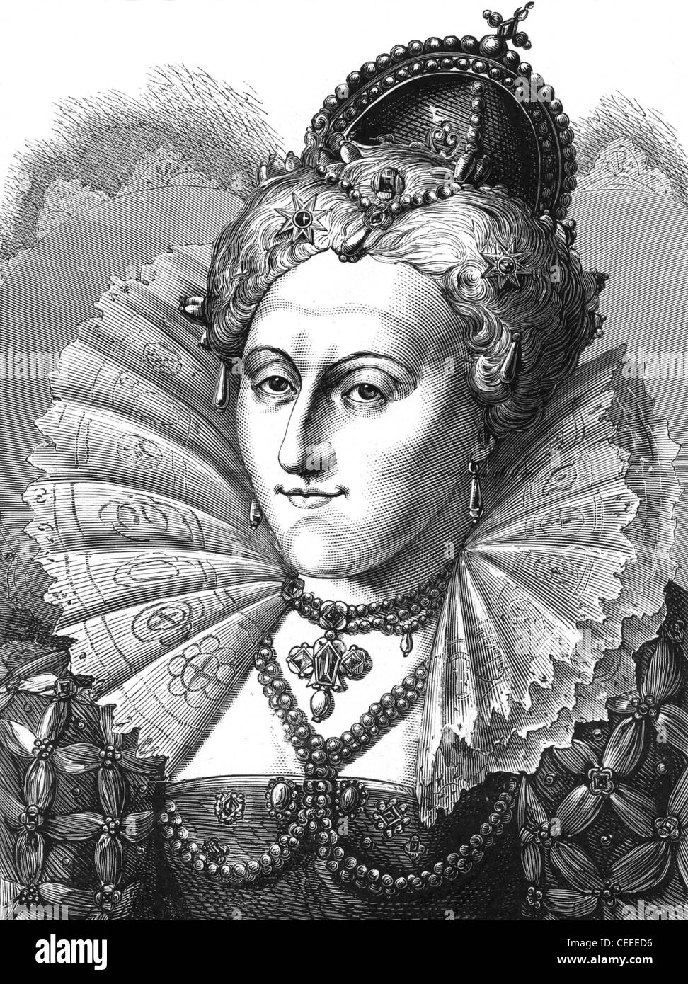 Elizabeth I (la première) la reine de l'Angleterre de 1558 Banque D'Images
