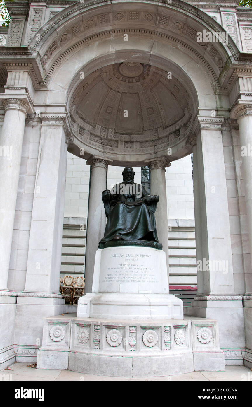 Bryant Statue en Bryant Park New York City, USA Banque D'Images