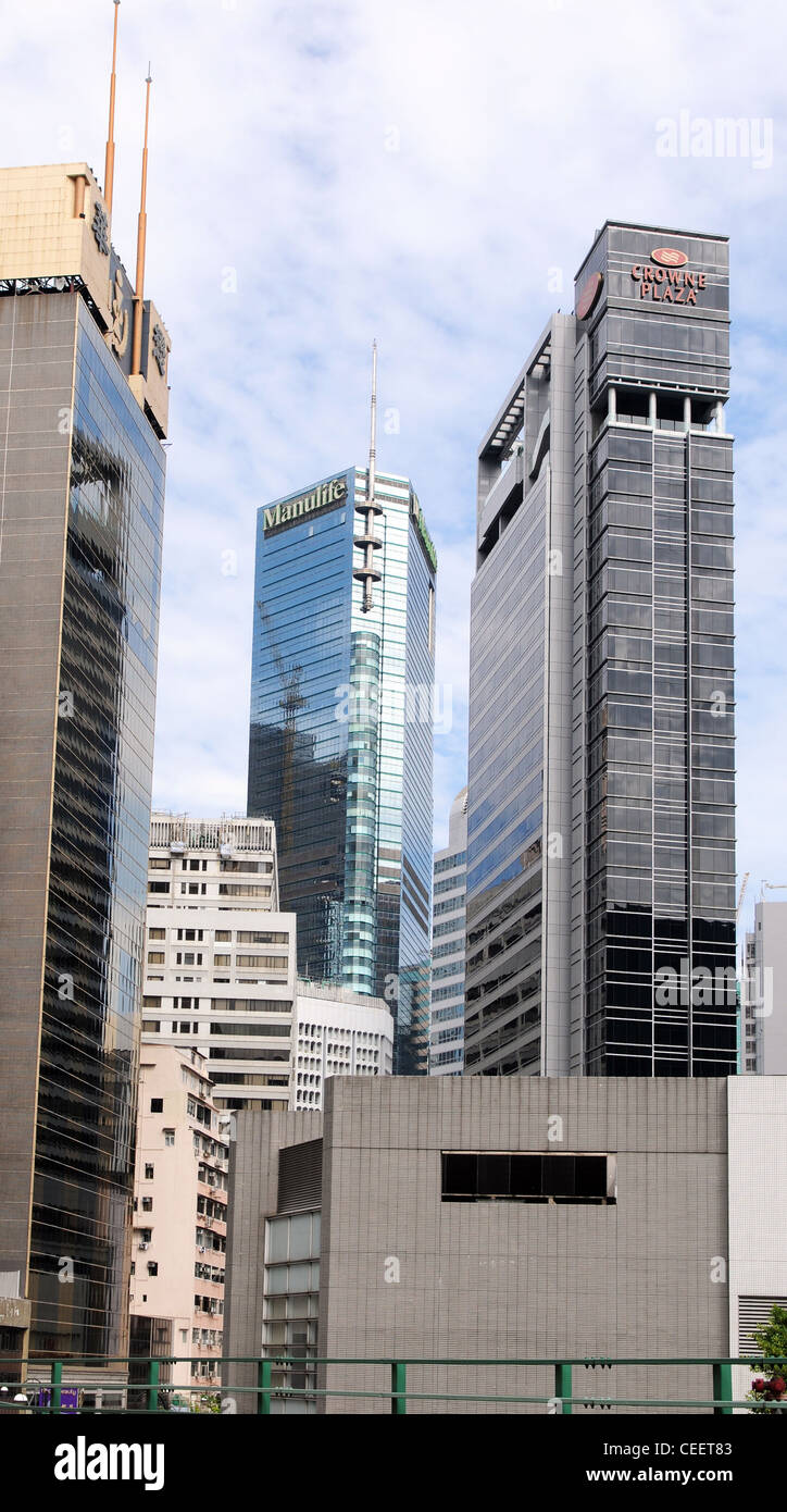Gratte-ciel sont les monuments de l'île de Hongkong Banque D'Images