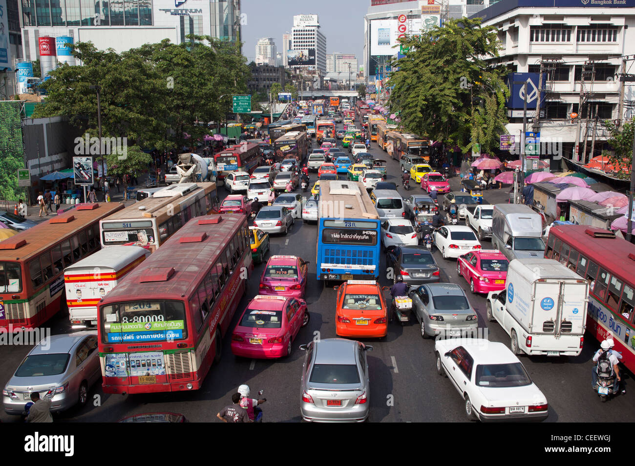 Trafic Bangkok Banque D'Images