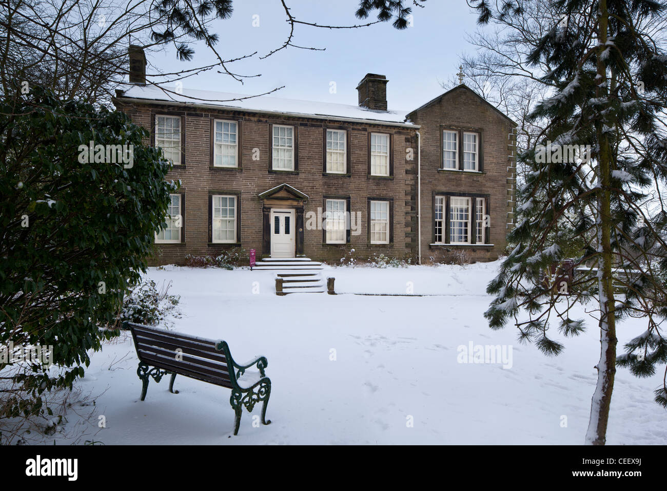 Le Bronte Parsonage à Haworth, West Yorkshire, Royaume-Uni Banque D'Images