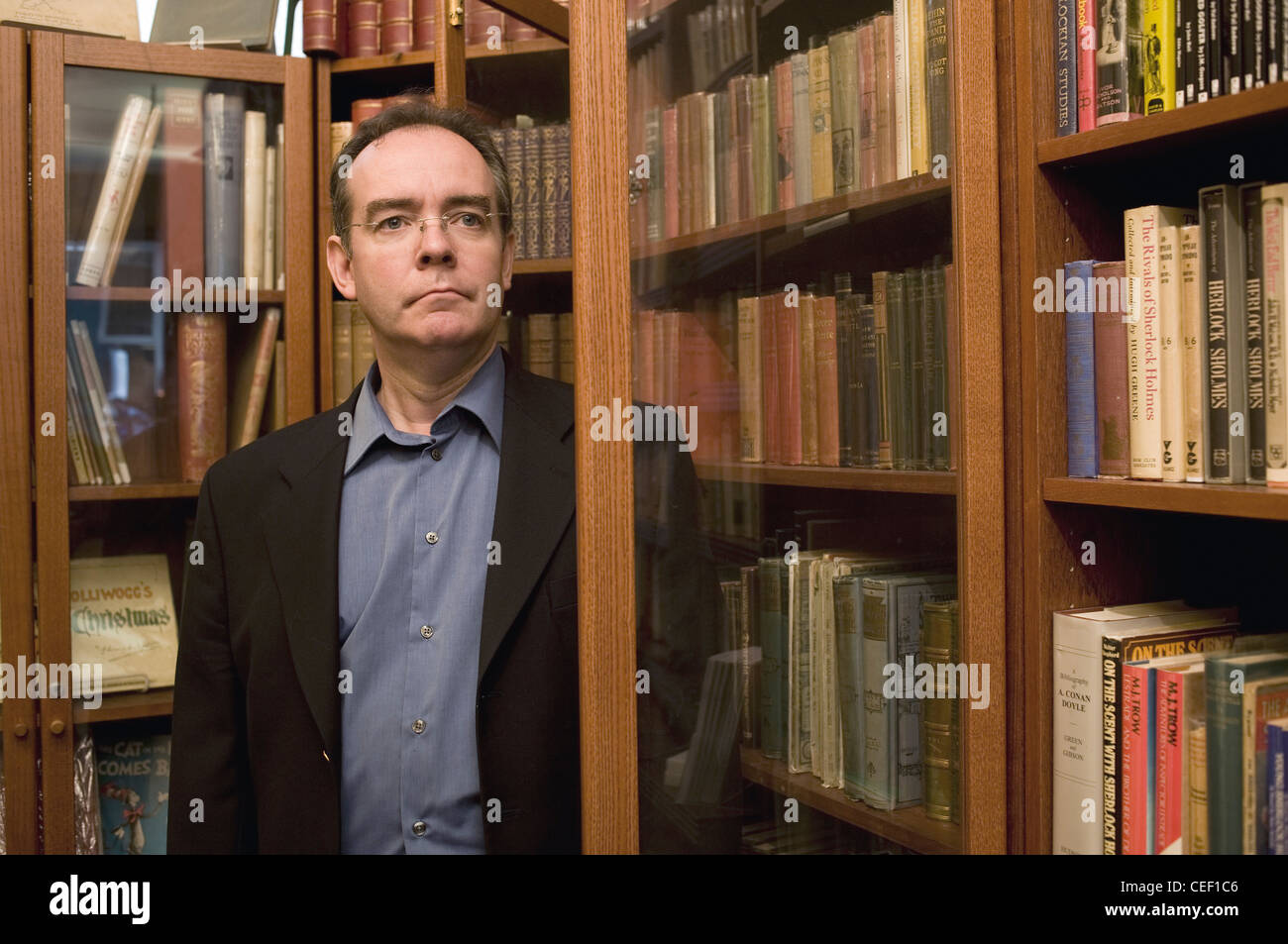 Nigel Williams librairie à Charing Cross, où il vend des livres rares. Banque D'Images