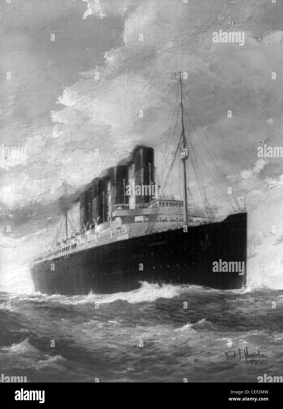 RMS Lusitania Banque D'Images