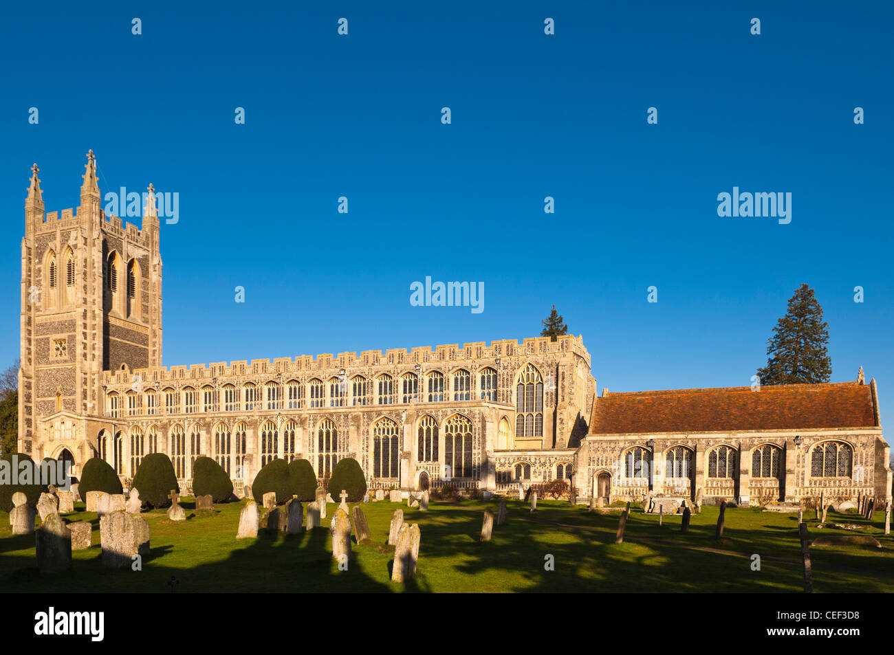 L'église Holy Trinity à long Melford, Suffolk , Angleterre , Angleterre , Royaume-Uni Banque D'Images
