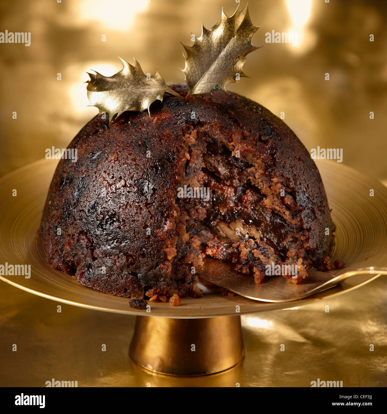Pudding de Noël de Waitrose Banque D'Images