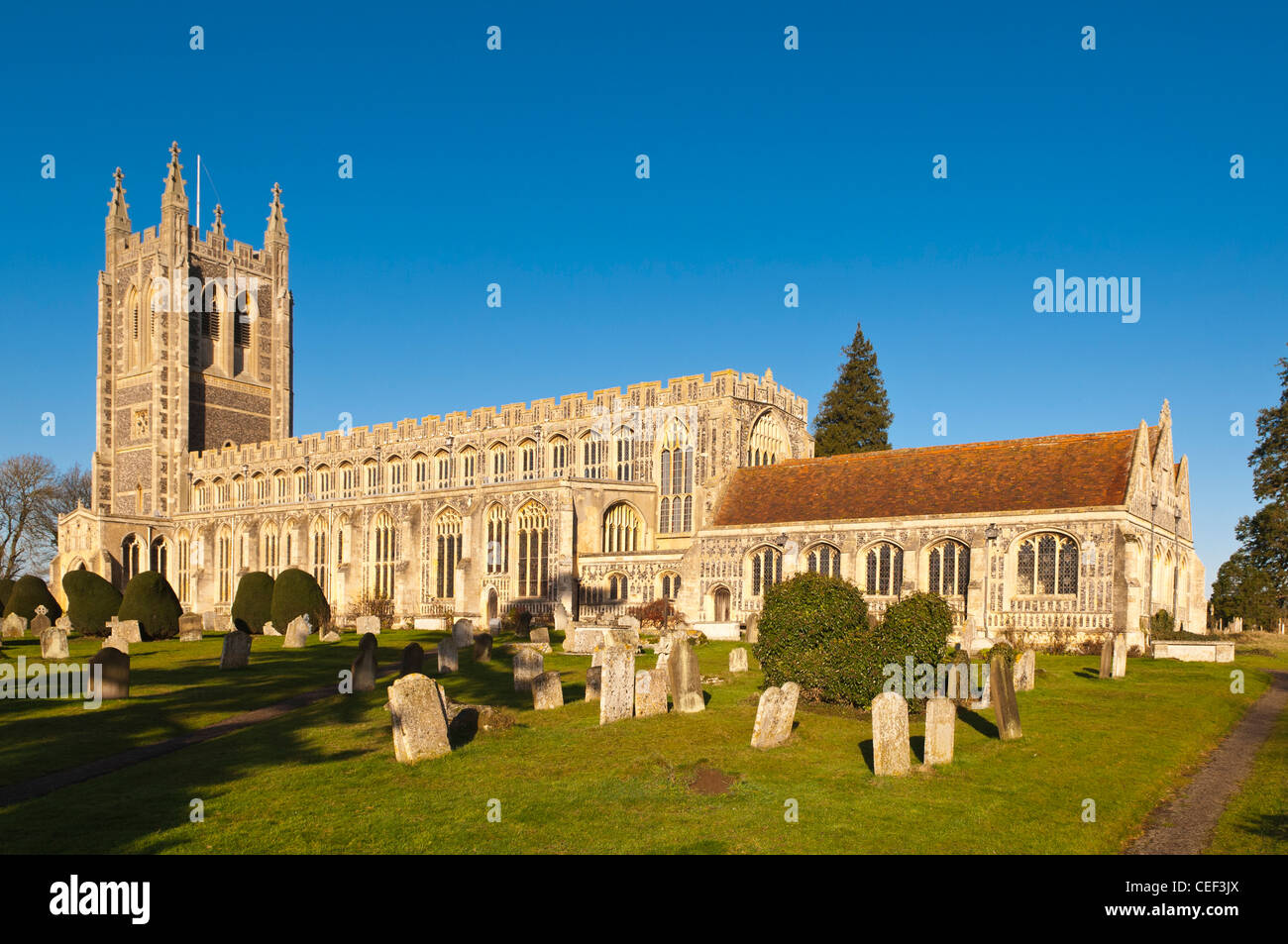 L'église Holy Trinity à long Melford, Suffolk , Angleterre , Angleterre , Royaume-Uni Banque D'Images