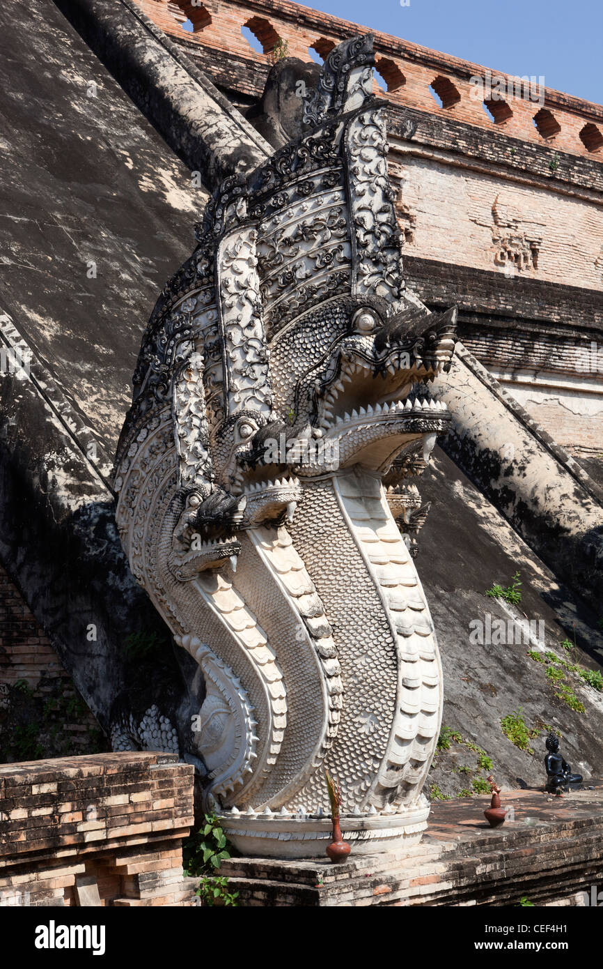 Wat Chedi Luang Chiang Mai Thaïlande Banque D'Images