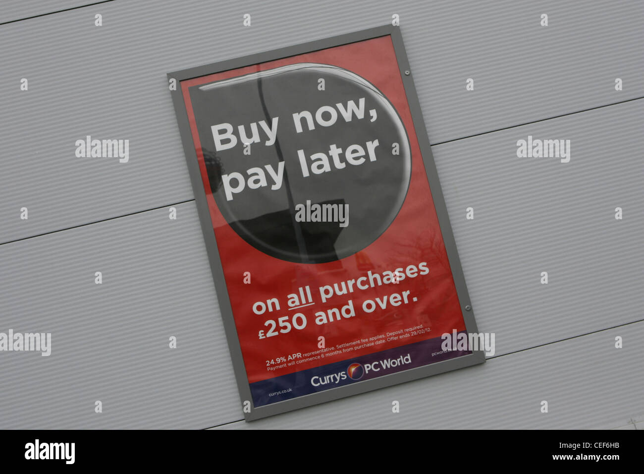 Achetez maintenant, payez plus tard, Dixons, currys, pcworld Banque D'Images