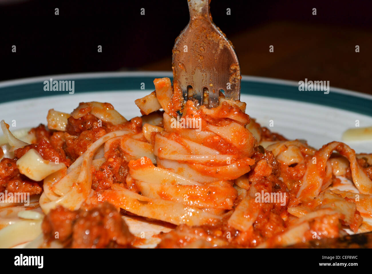 Fettuccine à la bolognaise facile simple repas déjeuner dîner Banque D'Images