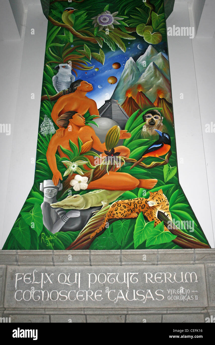 Murale colorée au CATIE, Costa Rica Banque D'Images