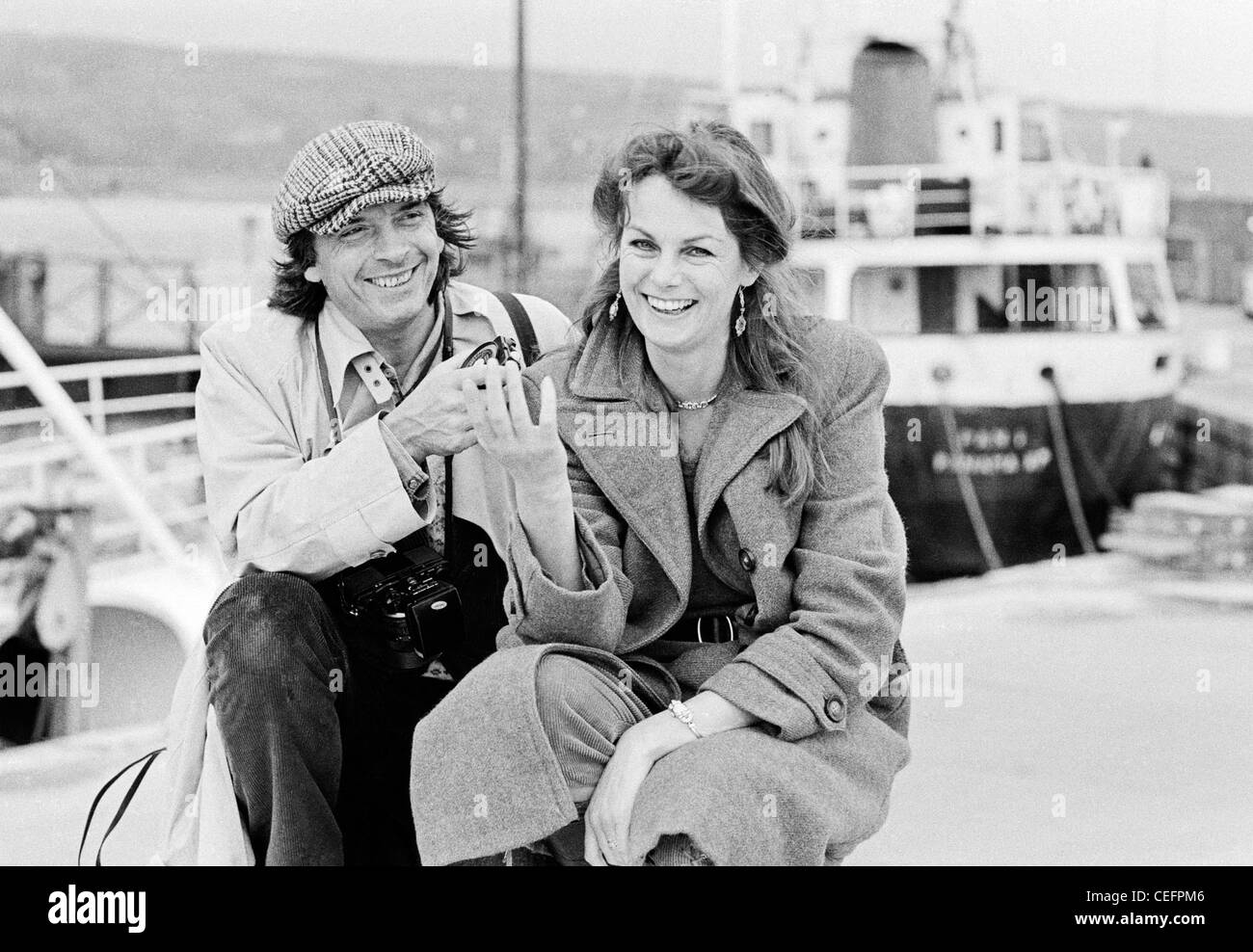 David Bailey et Jean Shrimpton à Cornwall 1982 Banque D'Images