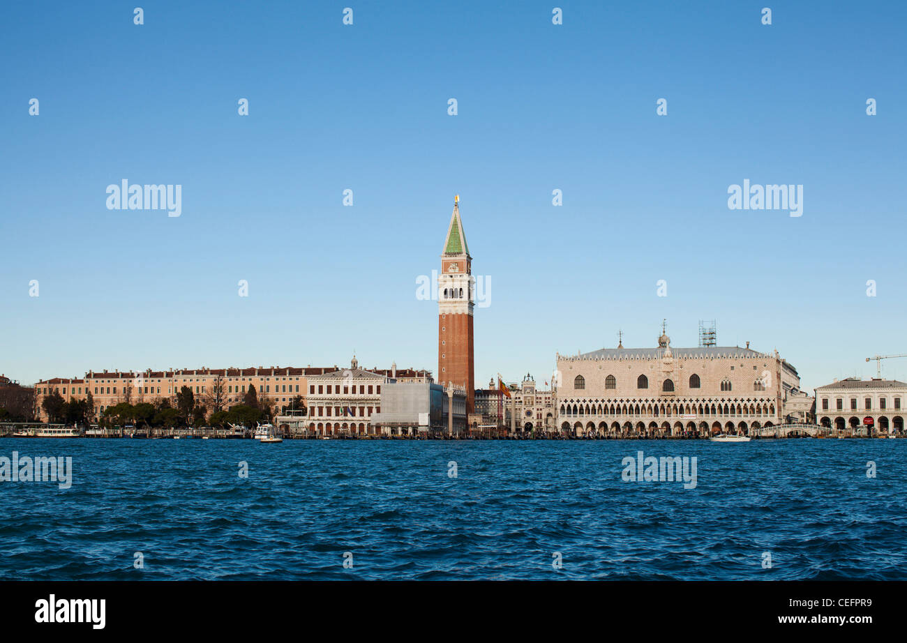 Le Campanile et la Piazza San Marco. Venise, Italie. Banque D'Images