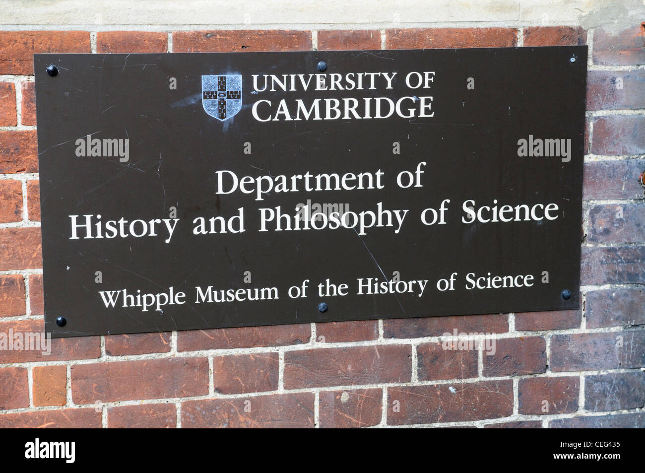 Uniiversity Of Cambridge Département d'histoire et de Philosophie des Sciences, School Lane, Cambridge, England, UK Banque D'Images