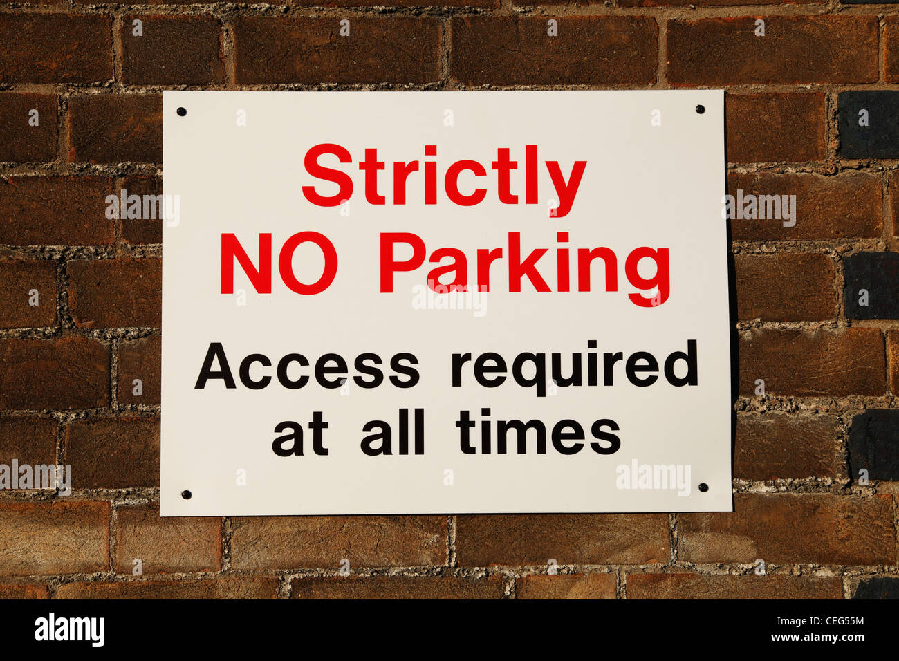 Aucun signe d'un stationnement sur rue au Royaume-Uni. Banque D'Images