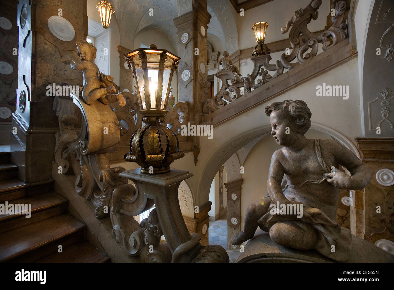 Escalier du palais Mirabell, Salzbourg, Autriche Banque D'Images