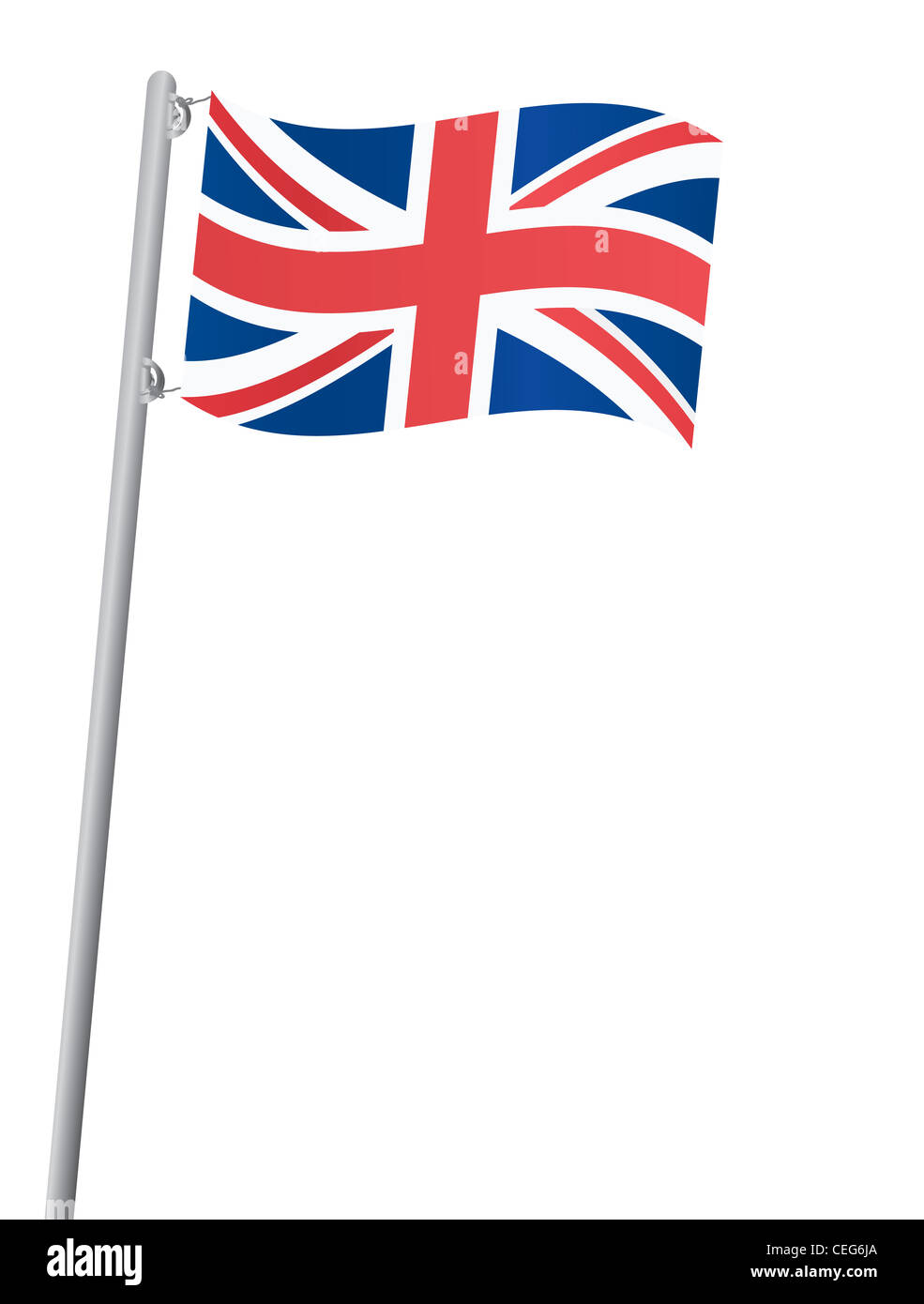 Royaume-uni drapeau sur une illustration de Flagstaff Banque D'Images