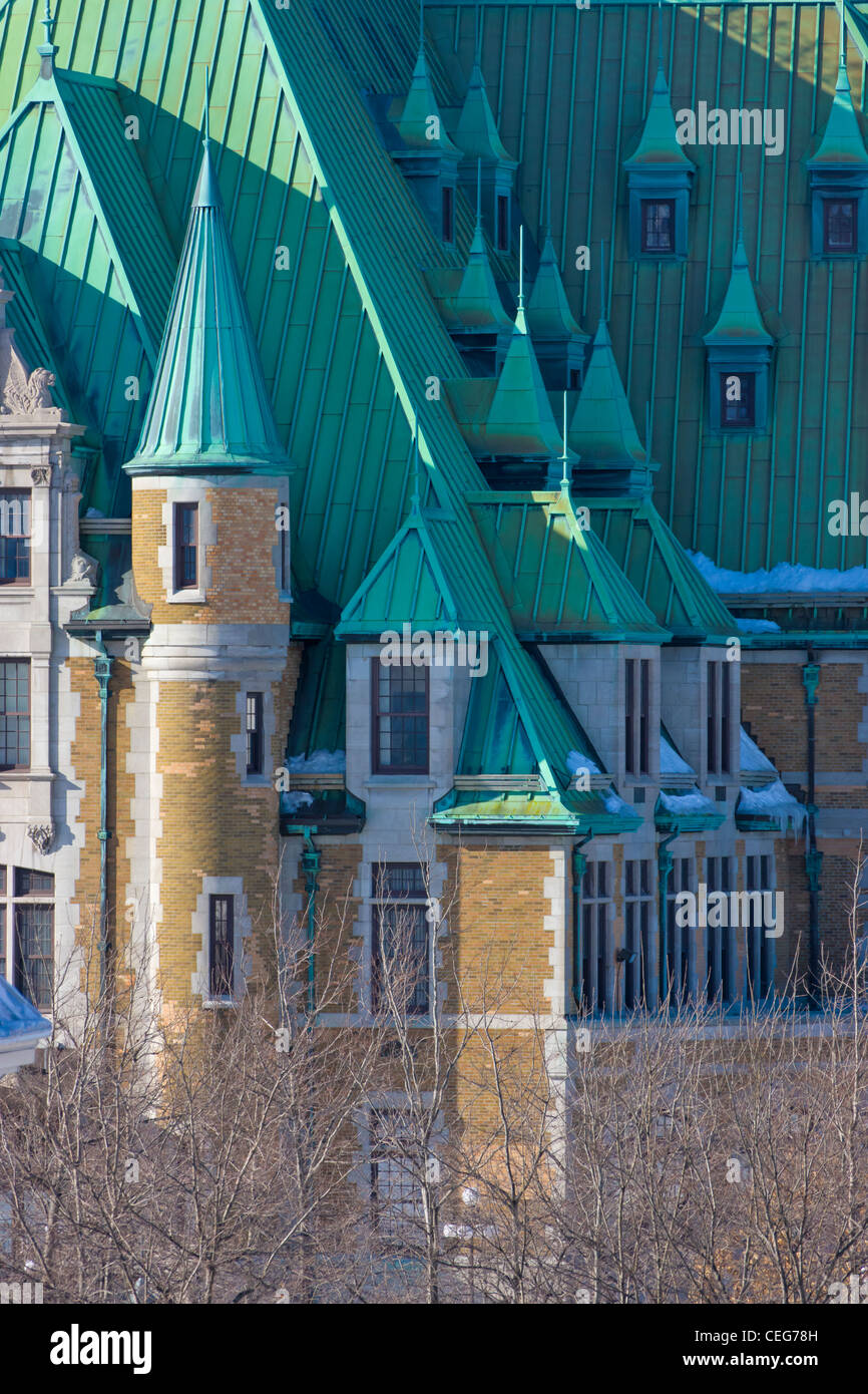 Bâtiment colonial coloré, à Québec (site du patrimoine mondial de l'UNESCO), Canada Banque D'Images