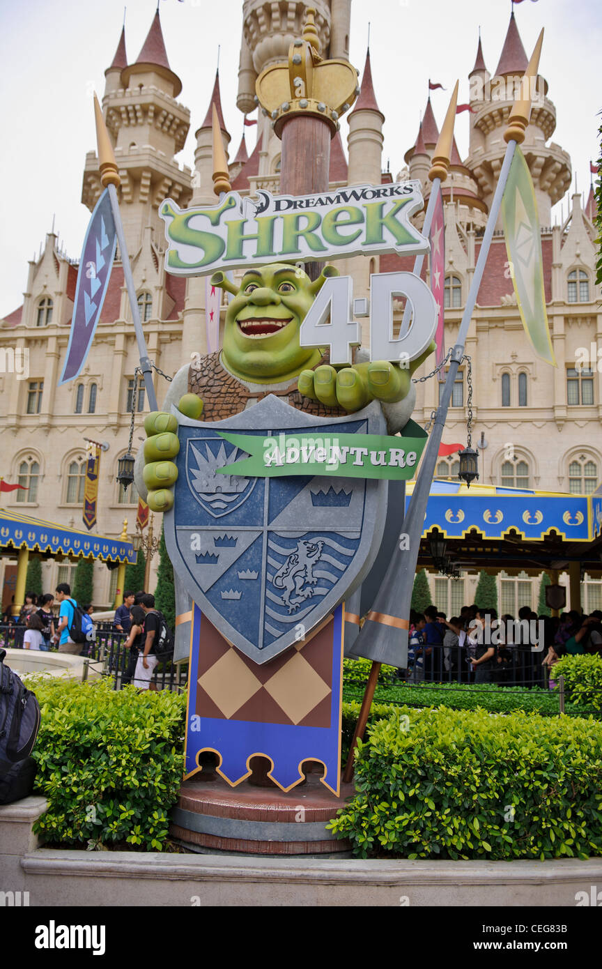 Château de Shrek, Universal Studios Singapore Banque D'Images