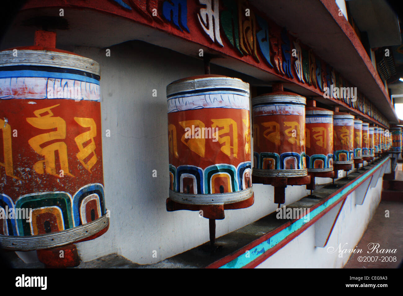 Durpin Dara, Kalimpong, stupas Banque D'Images