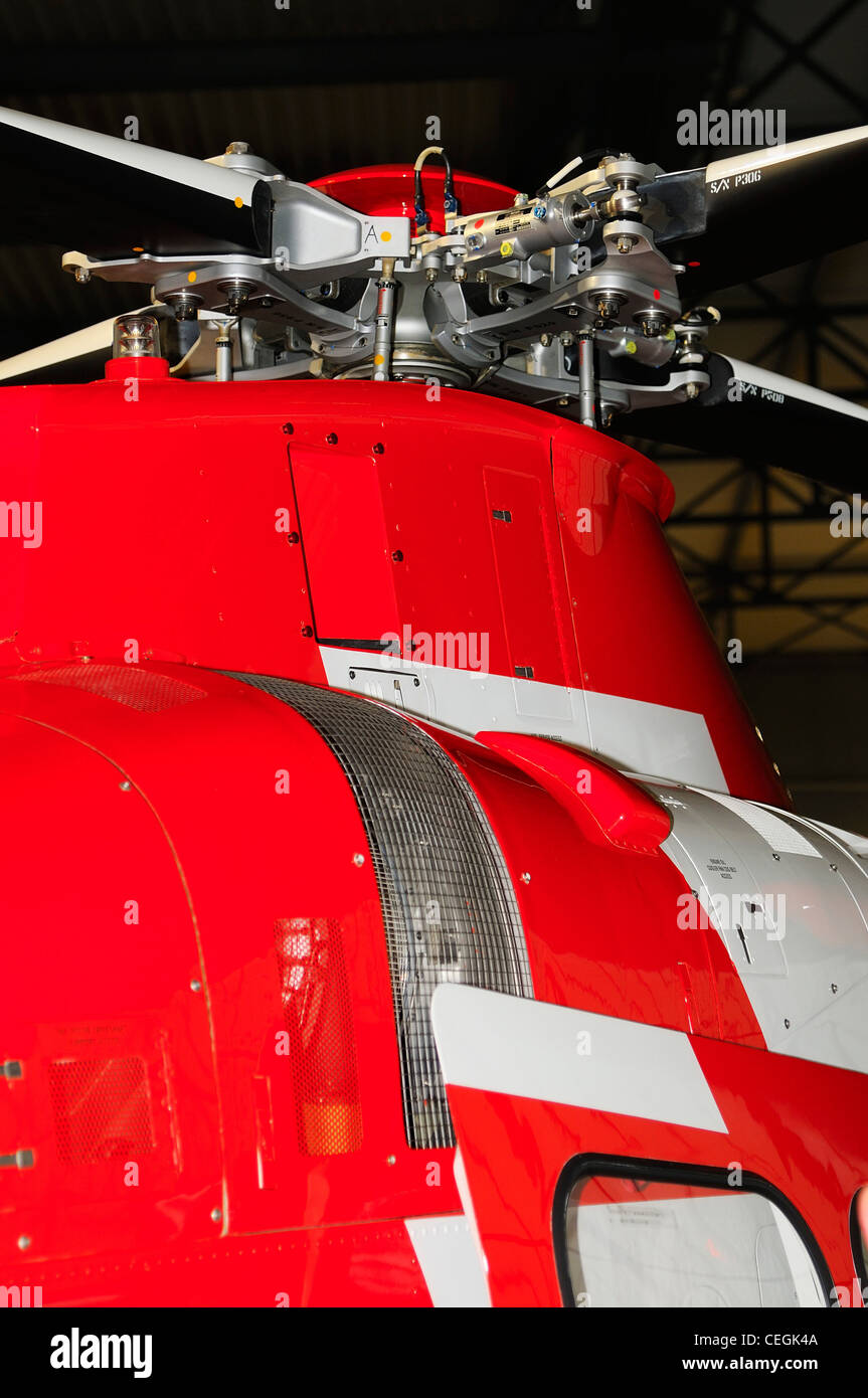 Rotor principal d'un hélicoptère Agustawestland Da Vinci. Banque D'Images