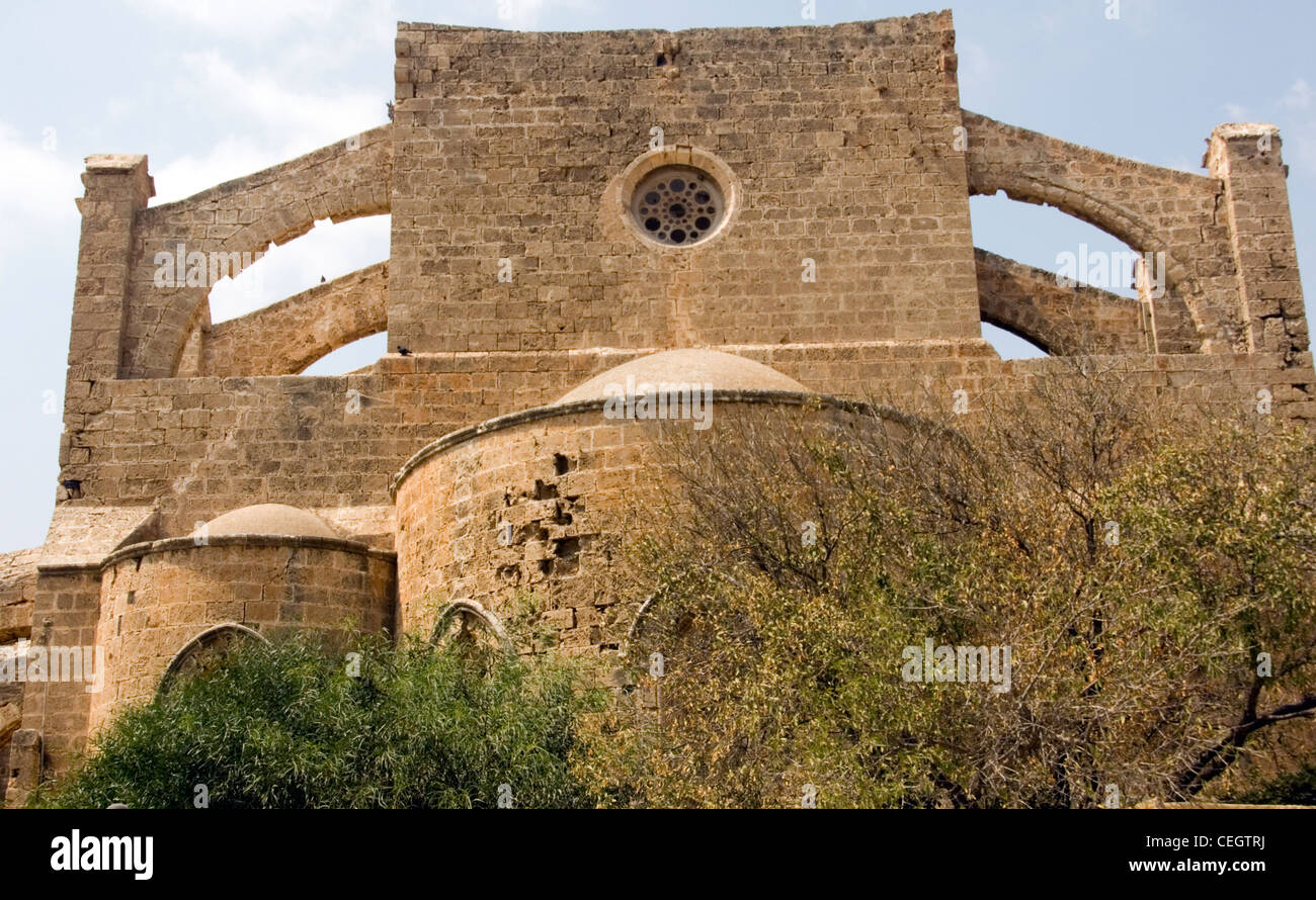 Le nord de Chypre. Famagouste. Murs DE L'ÉGLISE DE ST. PETER ET ST. PAUL Banque D'Images