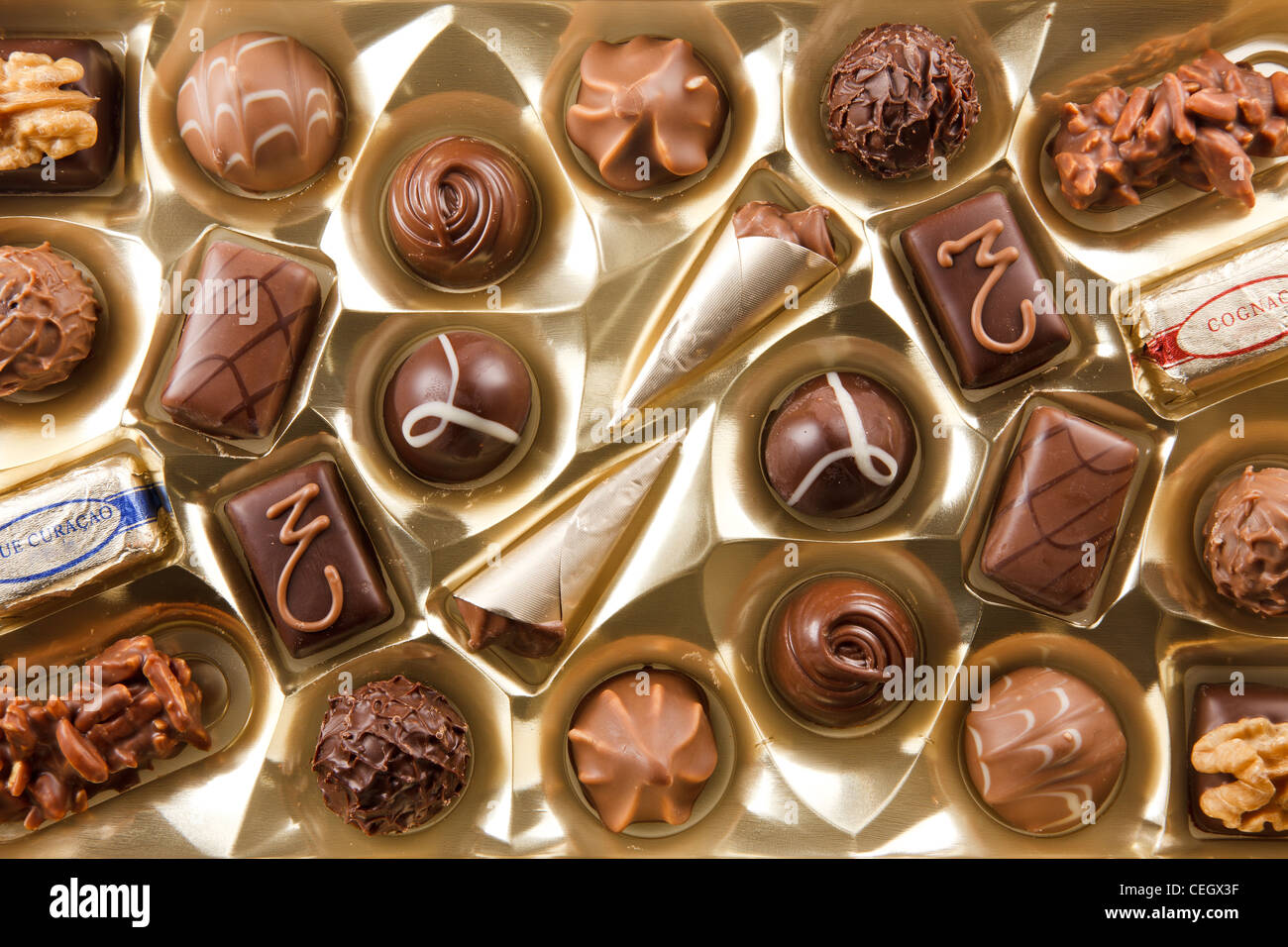 Boîte de chocolats Banque D'Images