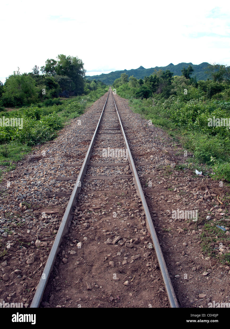 Birmanie thaïlandaise 'Death Railway'. Construit par le travail forcé et prisonniers de guerre alliés dans des conditions déplorables. 1942-1943. Kanchanaburi. Thaïlande Banque D'Images