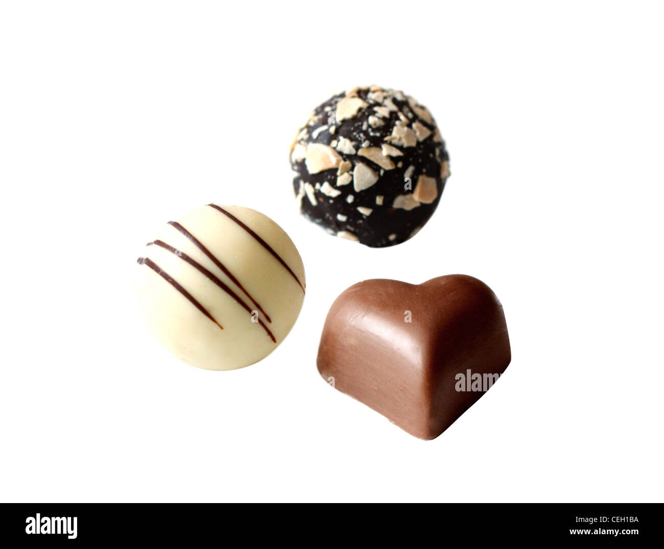 Pralines au chocolat Banque D'Images