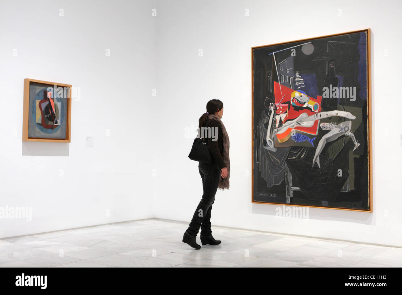 Regarder la vie des femmes encore par la lumière de la Lune par Salvador Dali, au Musée Reina Sofia, Madrid, Espagne Banque D'Images