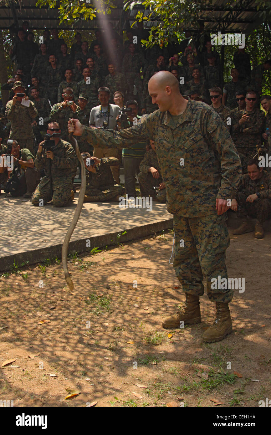 U.S. Marine Corps Lance Corporal Michael Sousa Docarmo attends the