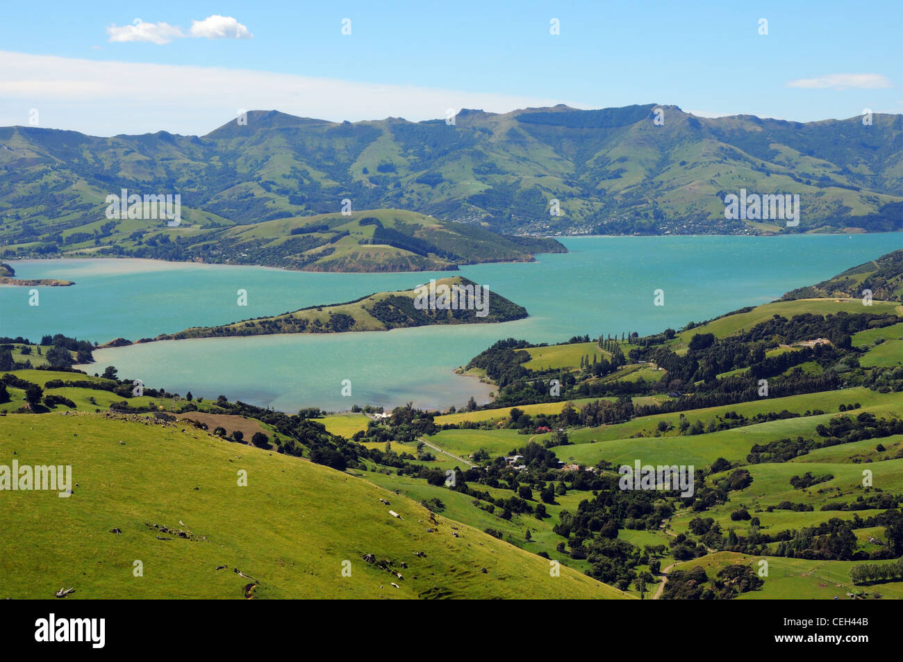 La péninsule de Banks scenery, Nouvelle-Zélande Banque D'Images