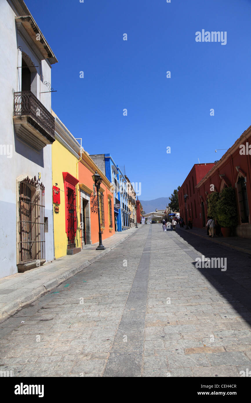 La rue Alcala , la ville d'Oaxaca, Oaxaca, Mexique, Amérique Latine Banque D'Images