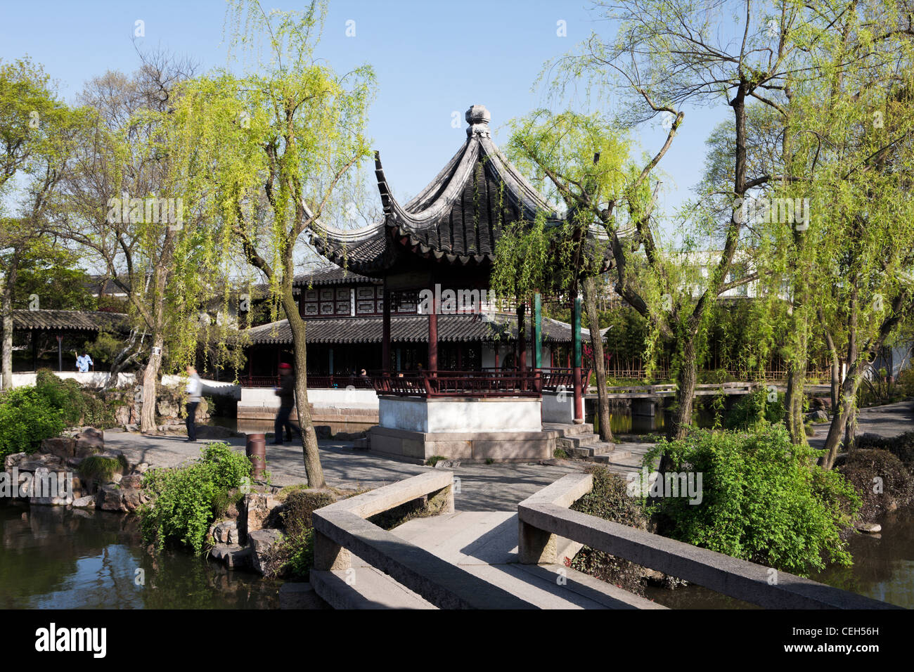 Chine suzhou zhuozheng plante jardin de style classique des Destinations soleil les scenic river Antiquités histoire Banque D'Images