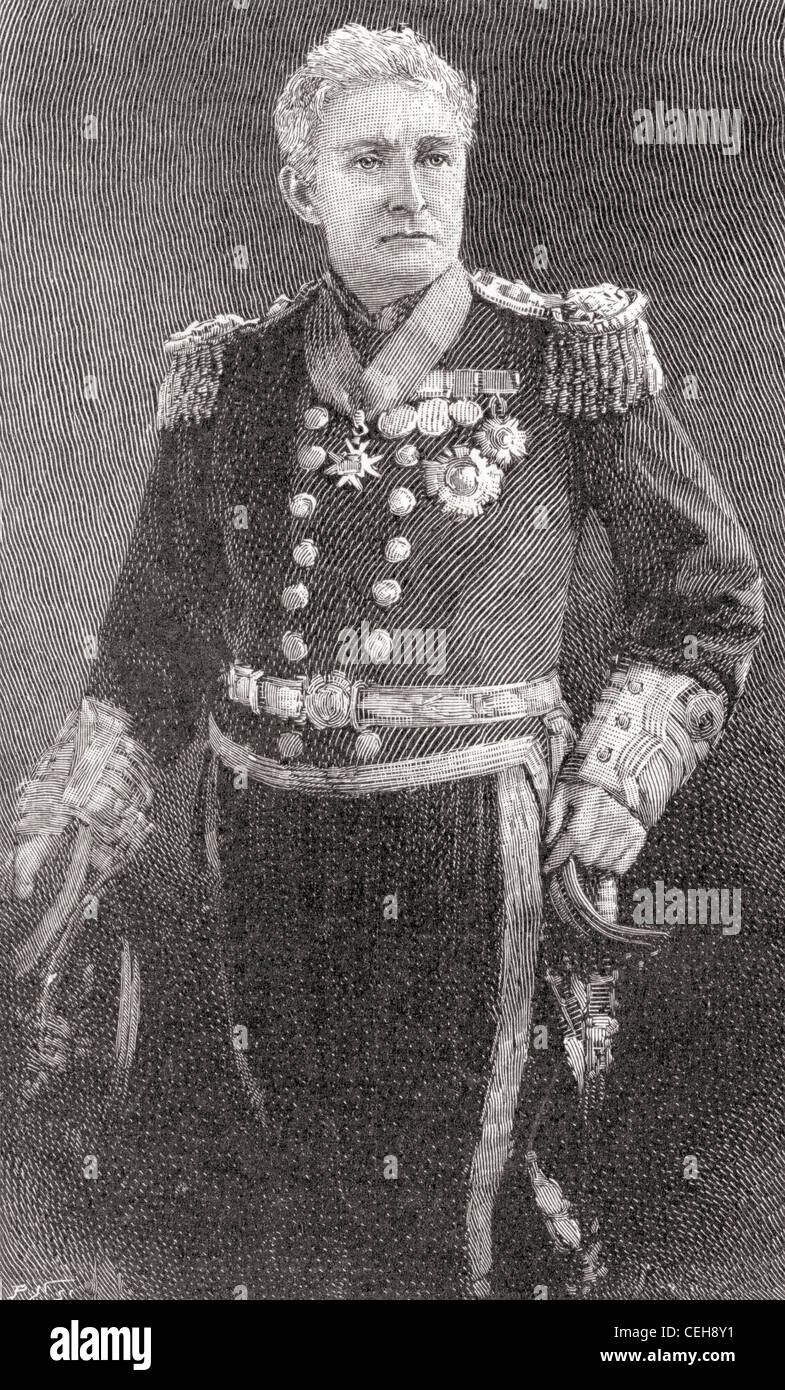 L'amiral Sir John Charles Dalrymple-Hay, 3ème Baronet, 1821 - 1912. Officier de la Marine royale britannique et homme politique. Banque D'Images