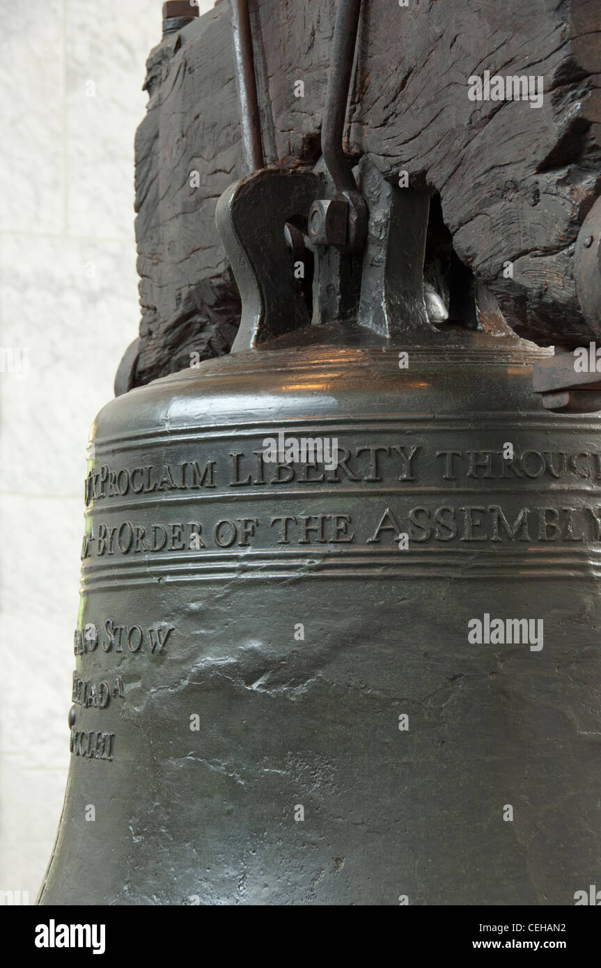 New York, Philadelphie, Independence National Historical Park, la Liberty Bell. Banque D'Images