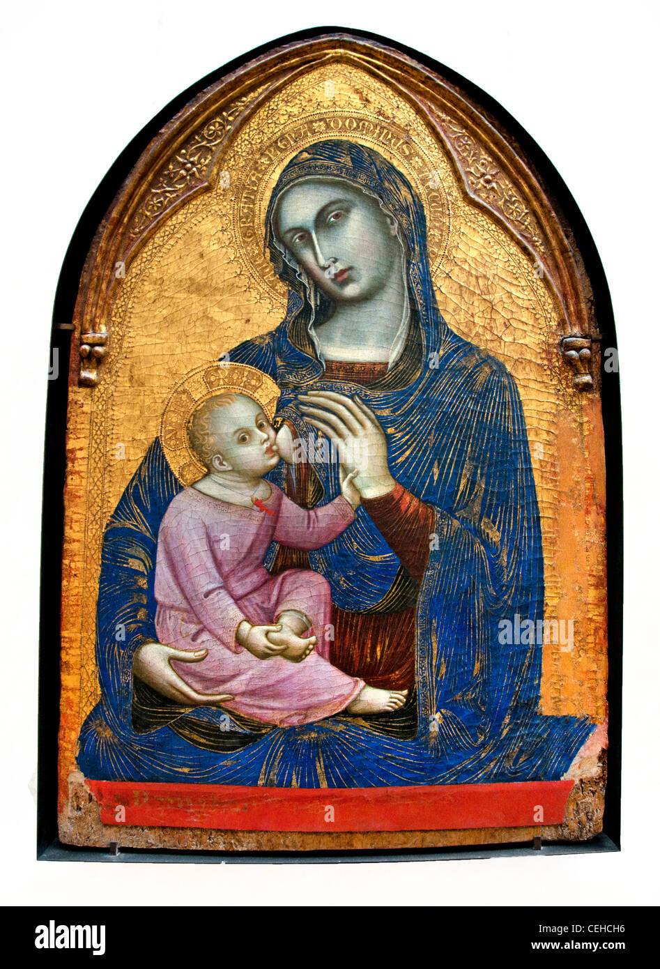 Barnaba da Modena la Vierge et l'enfant Marie Christ Italie 1370 Musée de peinture Banque D'Images