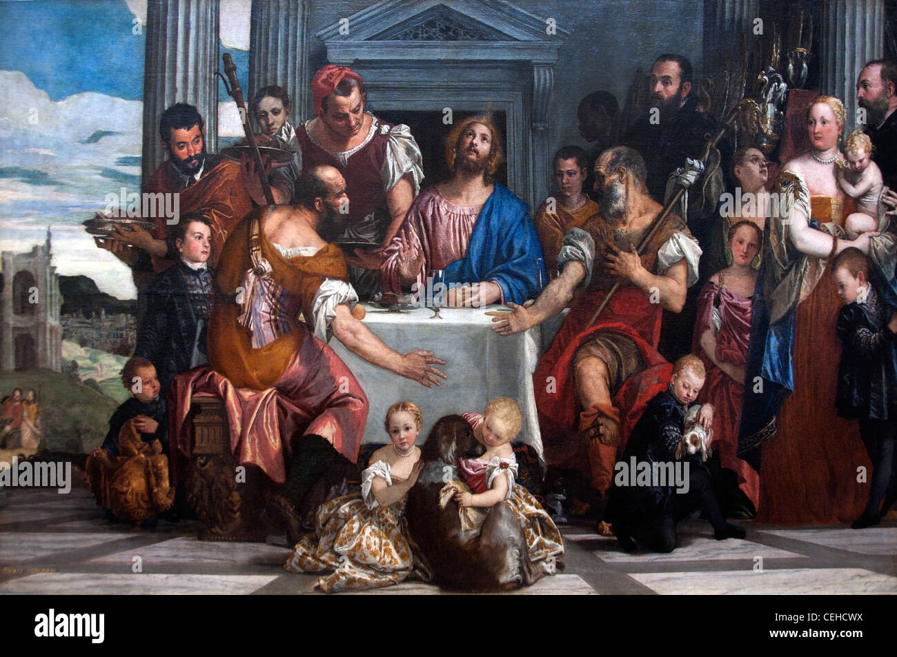 Les pèlerins d'Emmaüs de Véronèse Caliari Paolo1559 Italie Italien Banque D'Images